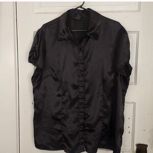 Style & Co. Black Satin Blouse